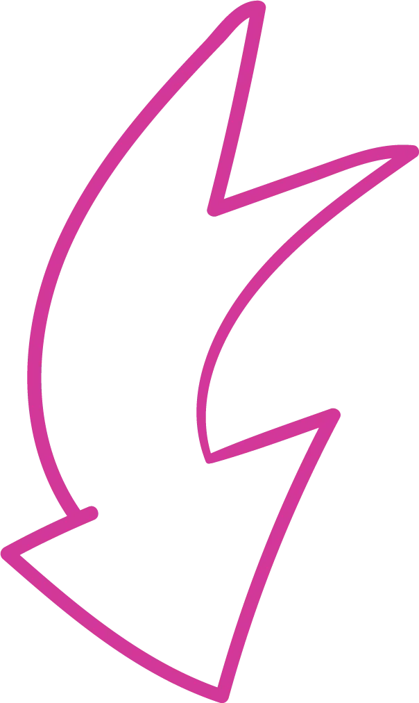 downward pink arrow