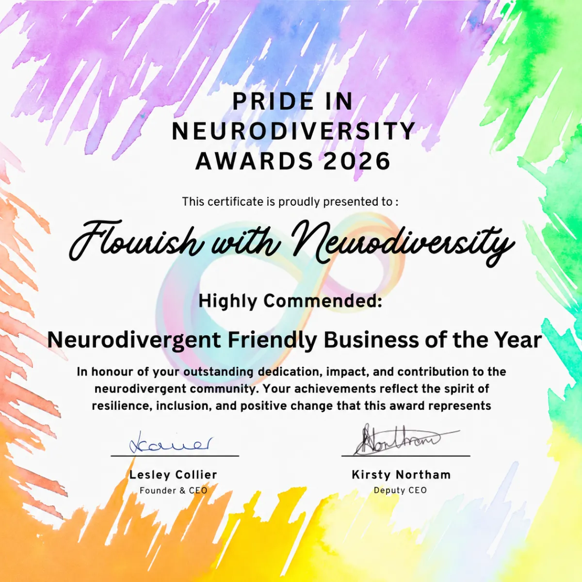 pride in neurodiversity award winner 2026