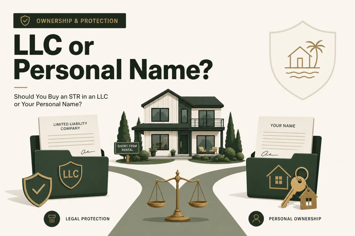 Should You Buy an STR in an LLC or Your Personal Name?