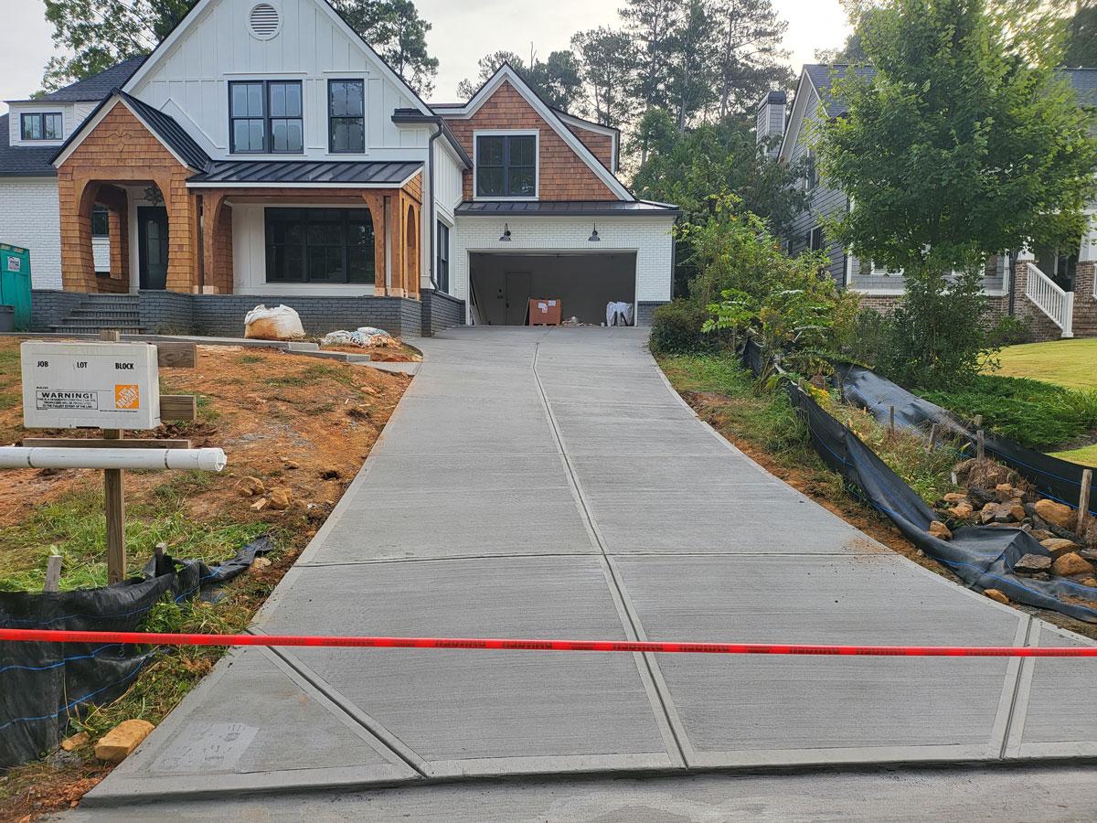 Johns Creek Concrete builds and installs Driveway