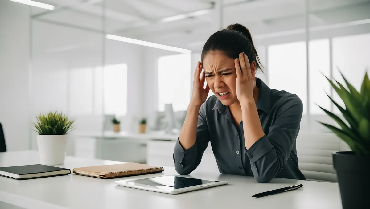 stressed business woman