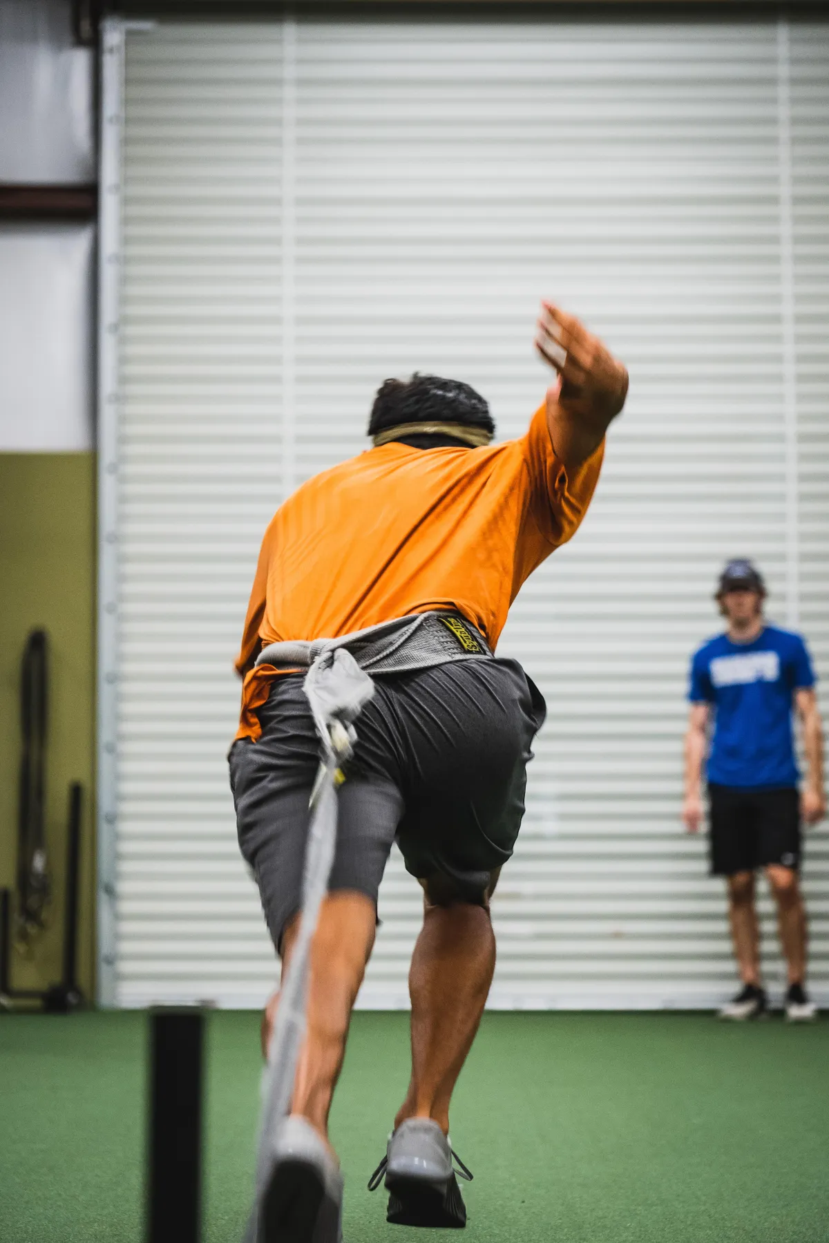 Athlete displaying speed and power training