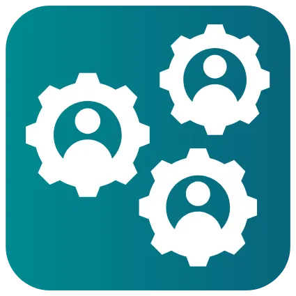Symbol für Team-Management – Zugriffsrechte und Aufgaben verwalten