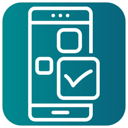 Symbol für Mobile App – Geschäftsprozesse mobil steuern