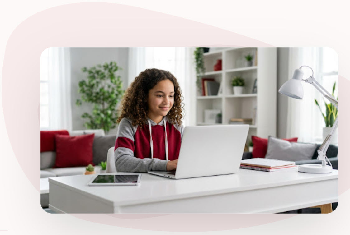 Student learning online