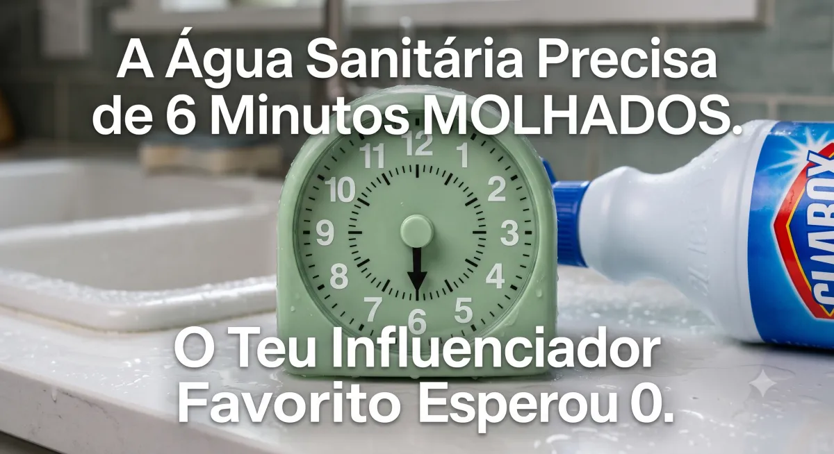 A Mentira dos "Cleanfluencers": Porque os Vídeos Virais de Limpeza Ignoram o Passo Mais Importante (Tempo de Contacto)