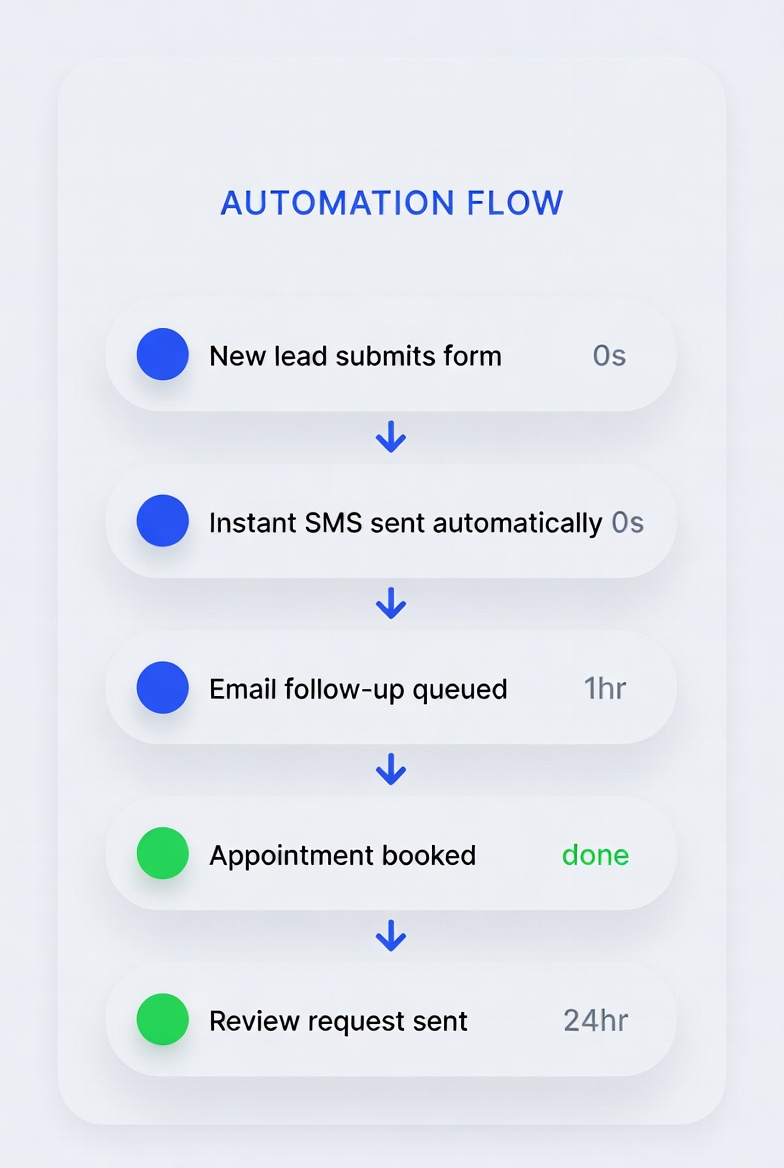 AI automation workflow diagram — Black Sheep Media Wilmington NC