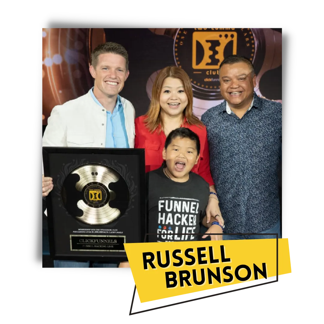 Phyllis Song with Russell Brunson, Co-founder of Clickfunnels