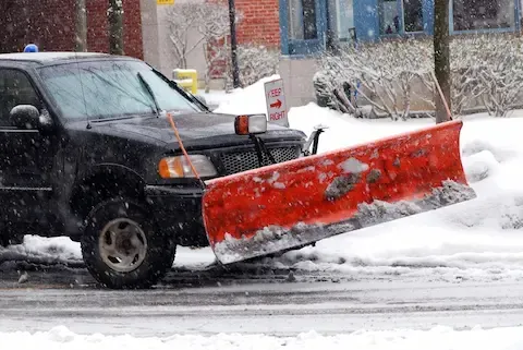 Residential snow plowing service by Apple Valley Lawn & Snow.
