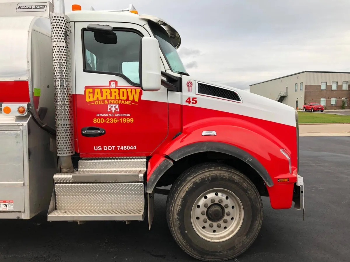 "Professional commercial vehicle labeling by GB Enterprises AutoCare. Expertly applied graphics and lettering on a business truck, showcasing crisp, durable decals for effective mobile advertising. High-quality work demonstrates GB AutoCare's precision in vehicle branding services."