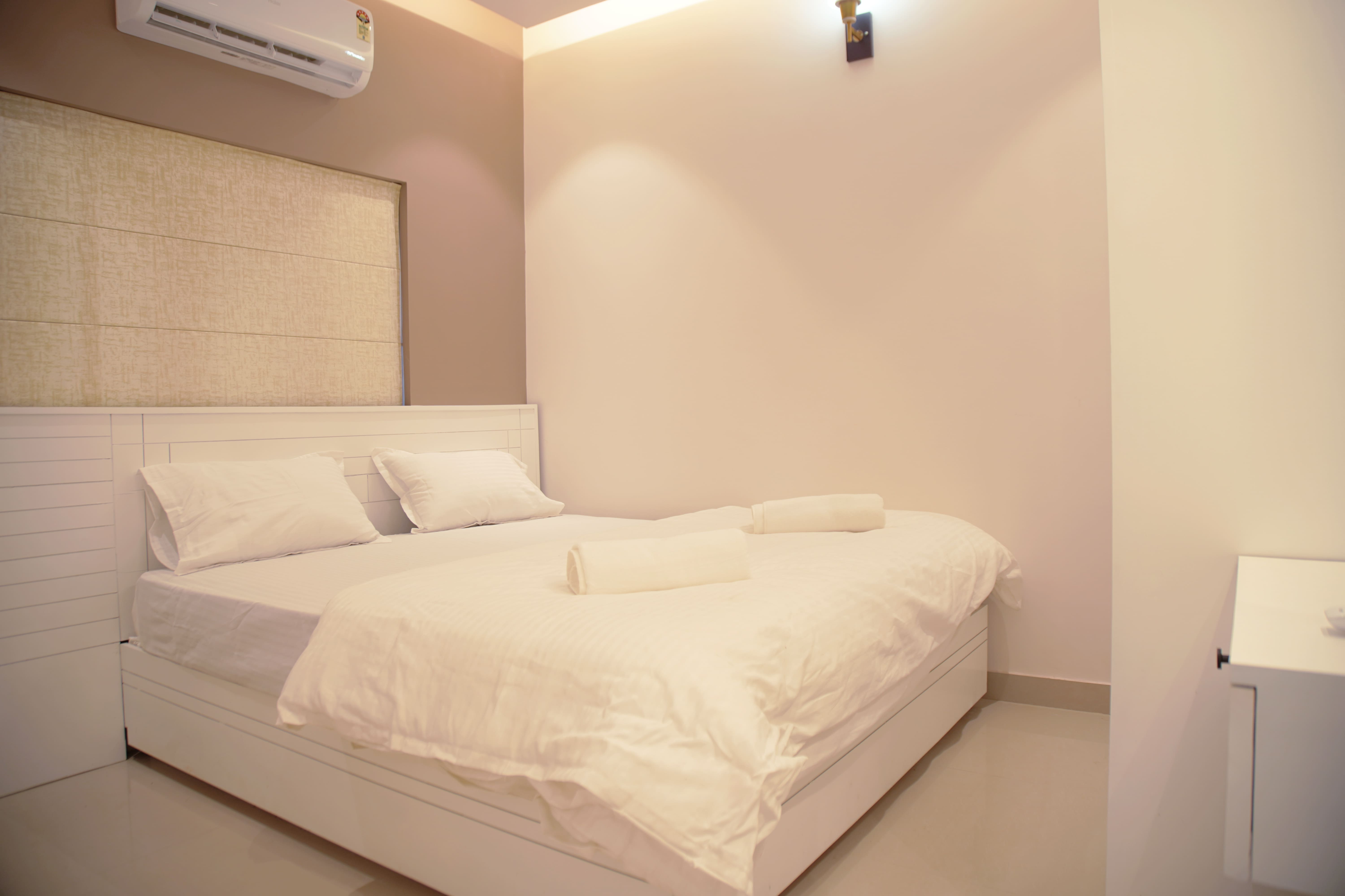 AC 2BHK serviced apartment without balcony at Gentur Enclave