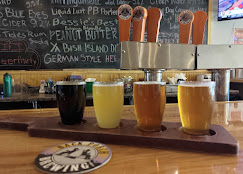 Craft beer flights Back Porch Brewing