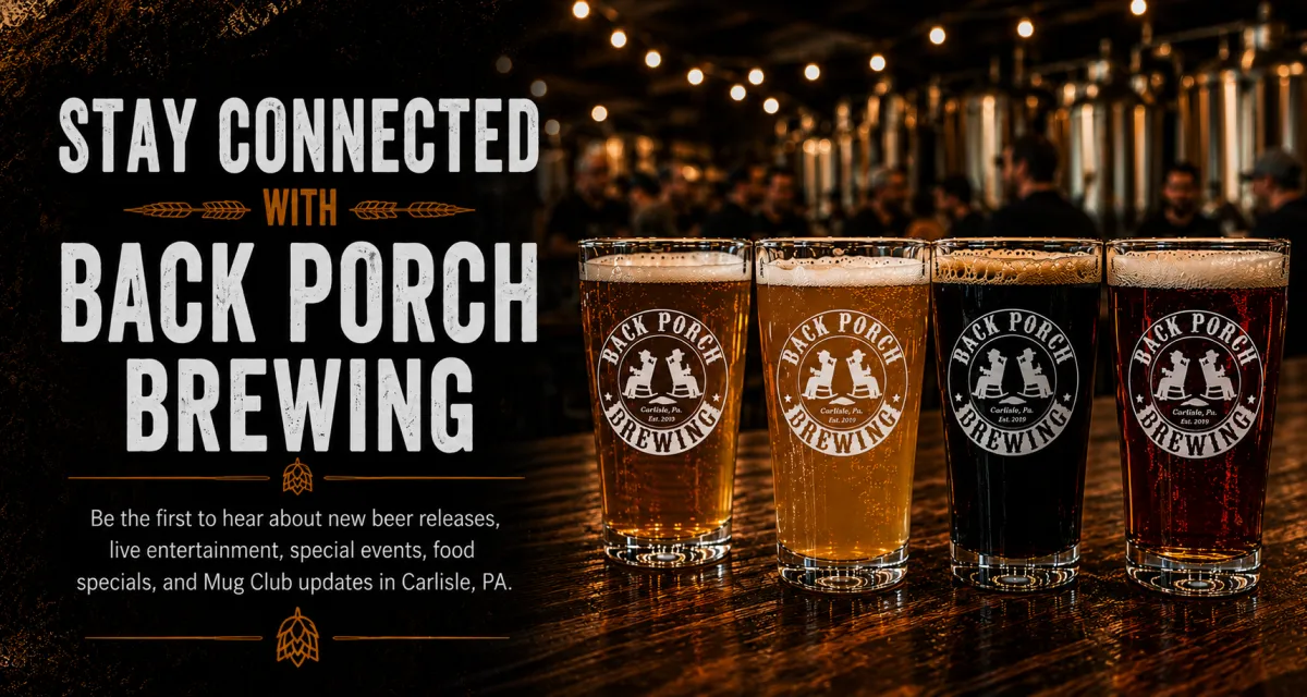 Newsletter back porch brewing