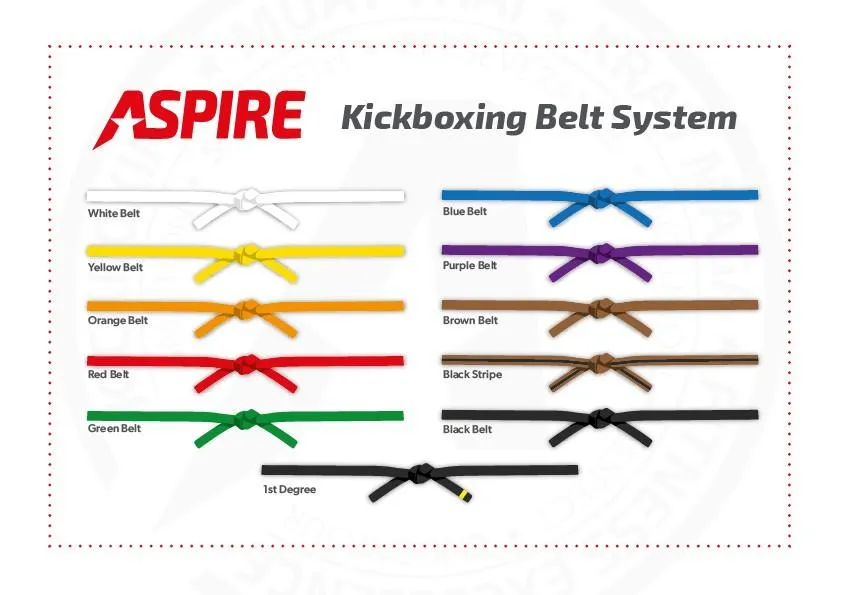 Kickboxing belt system best sale