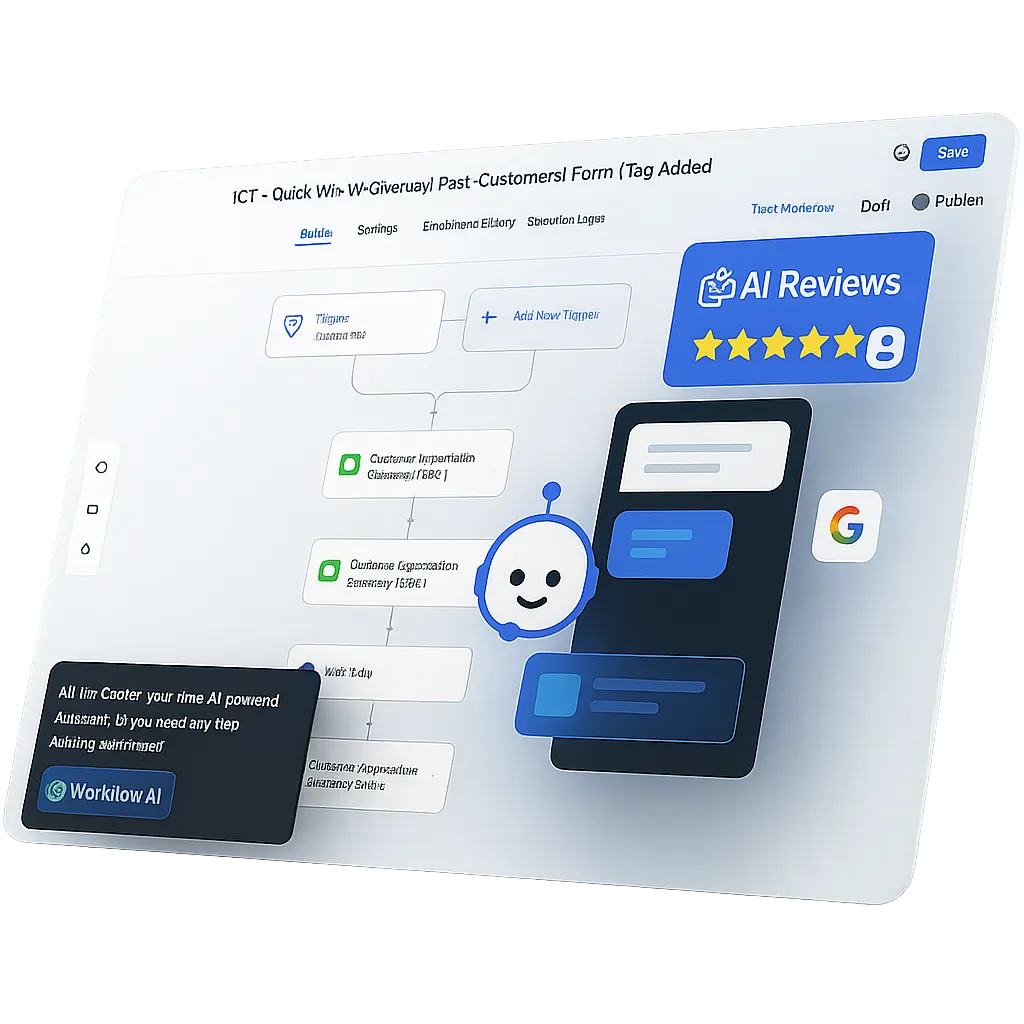 AI review automation dashboard