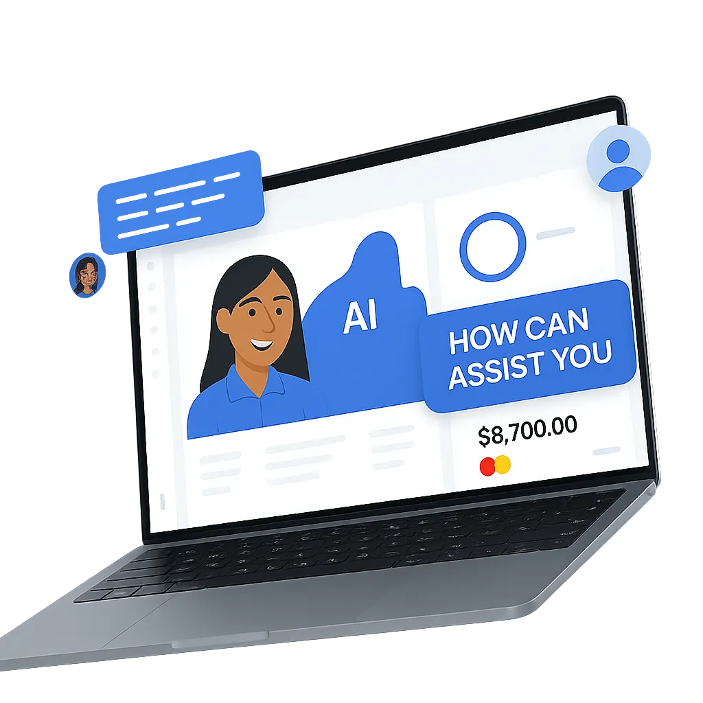 AI receptionist interface