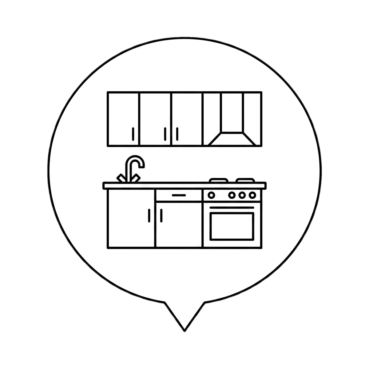 Modern kitchen renovation with custom cabinetry, countertop installation, fitted appliances, and professional kitchen upgrades for London homeowners.