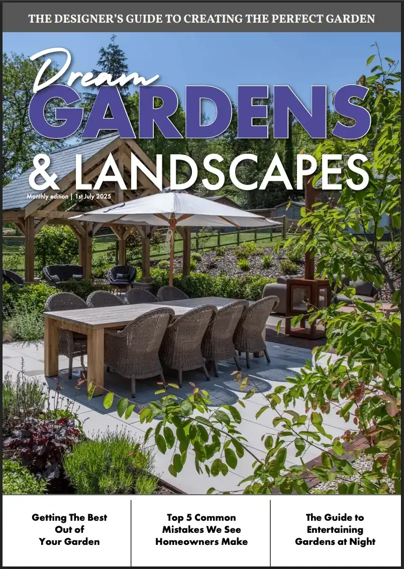 Landscape design by Peninsula Stone Landscapes showcasing a beautifully crafted patio and garden space.