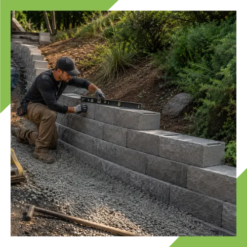 Local retaining wall specialist planning a strong wall project