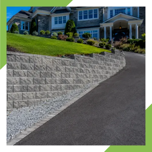 Retaining wall repair services for cracked or leaning wall support
