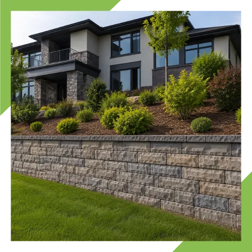 Retaining Wall in Entiat, WA built for safer yard slope support