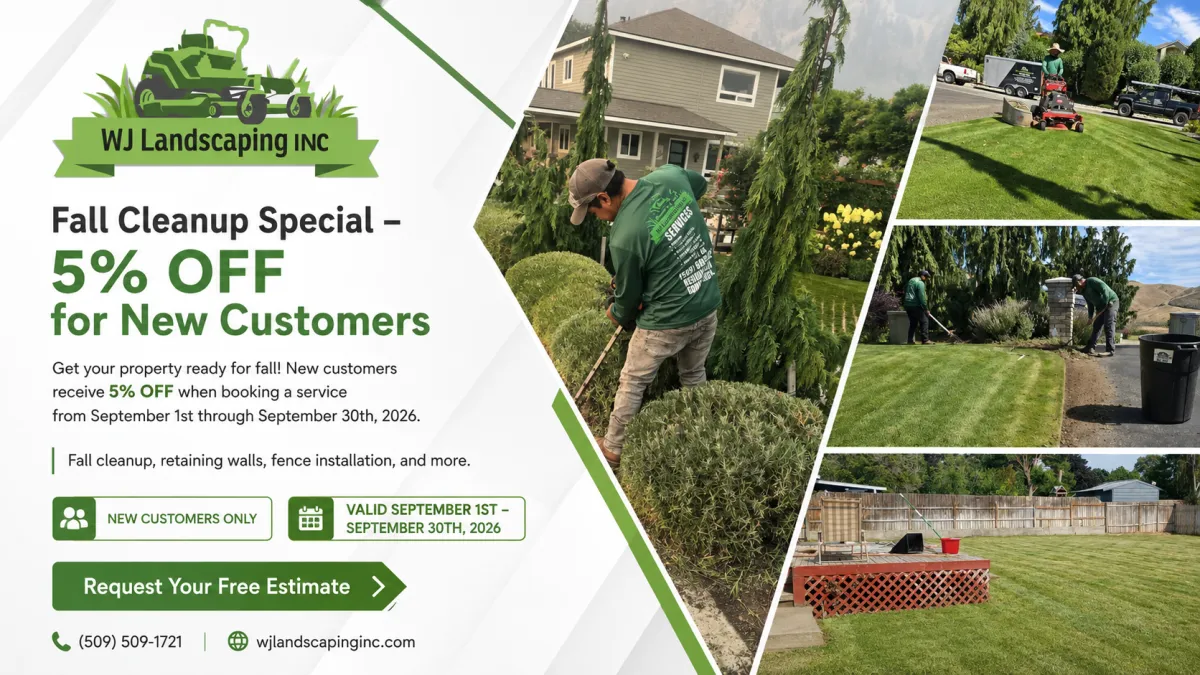 Fall Cleanup Special - 5 % off for new customers
