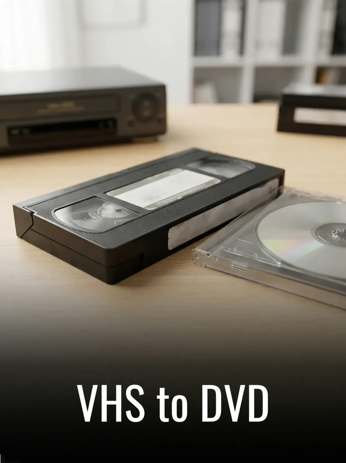 VHS tape and DVD case for UK VHS to DVD conversion