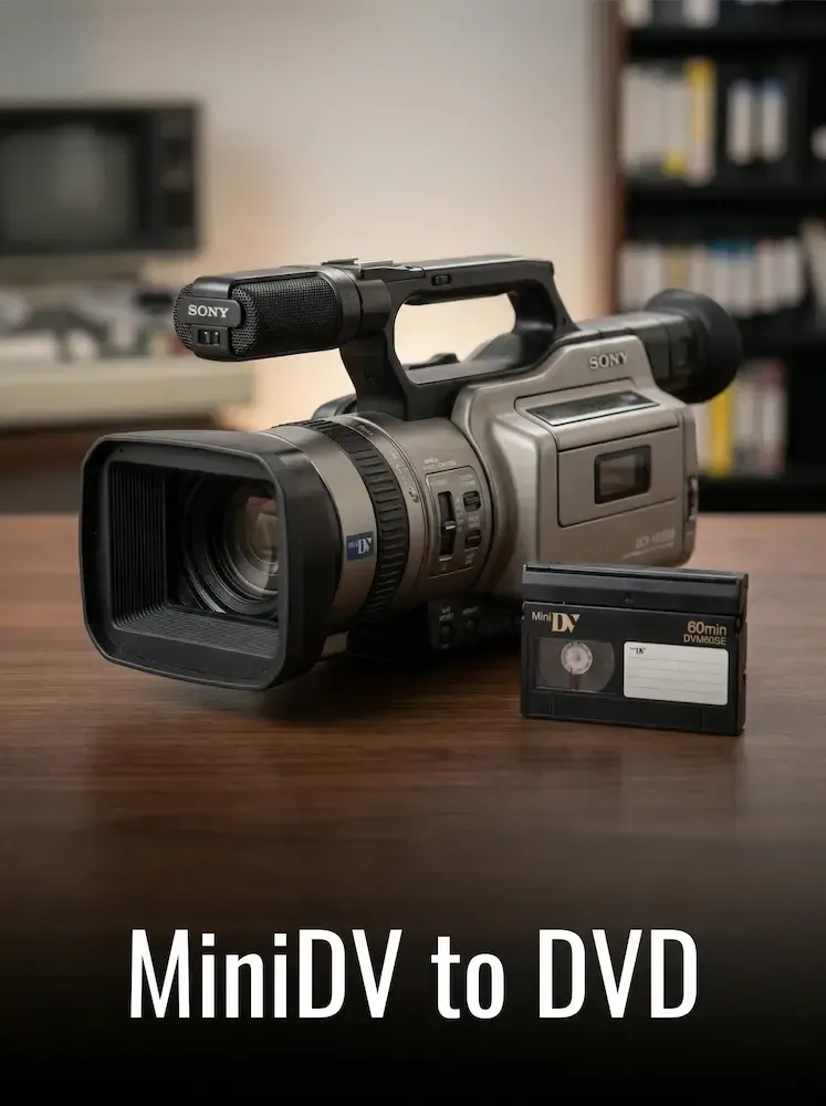 MiniDV camcorder and tape for UK MiniDV to DVD conversion