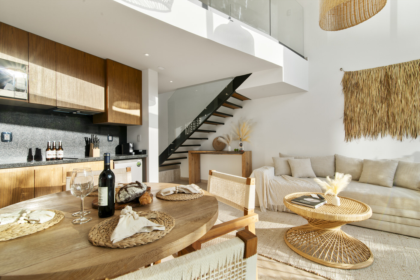 One bedroom loft for 4 guests in Tulum, Mexico | Comfortable Living Space | Tropical Vacation Rentals Mexico