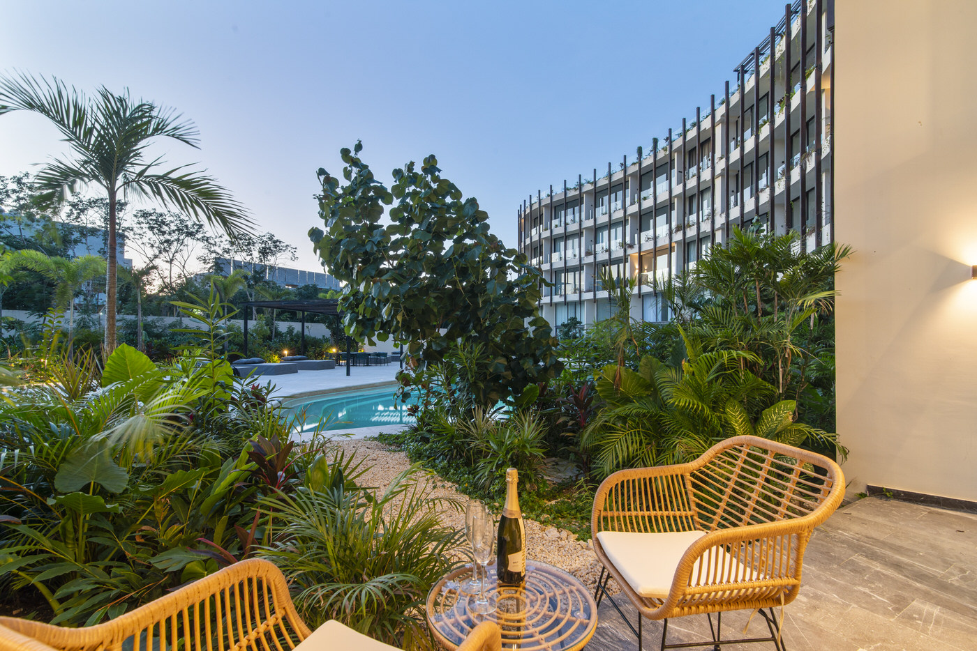 One bedroom loft for 4 guests in Tulum, Mexico | Terrace | Tropical Vacation Rentals Mexico