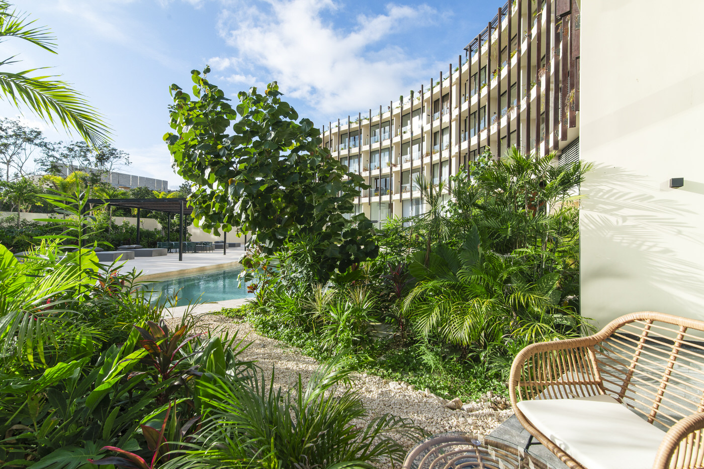 One bedroom loft for 4 guests in Tulum, Mexico | Terrace | Pool | Tropical Vacation Rentals Mexico