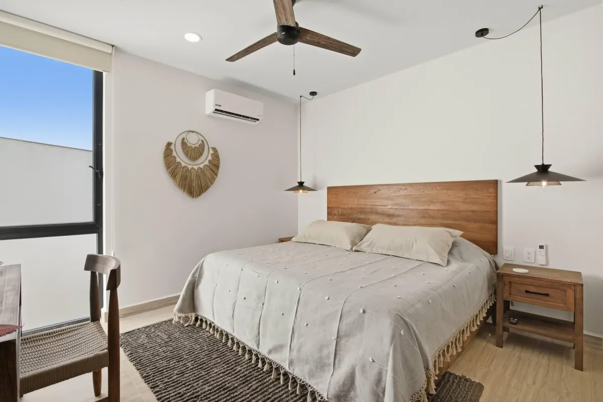 3-Bed Condo with Private Pool in Tulum, Mexico | Master Bedroom | Tropical Vacation Rentals Mexico