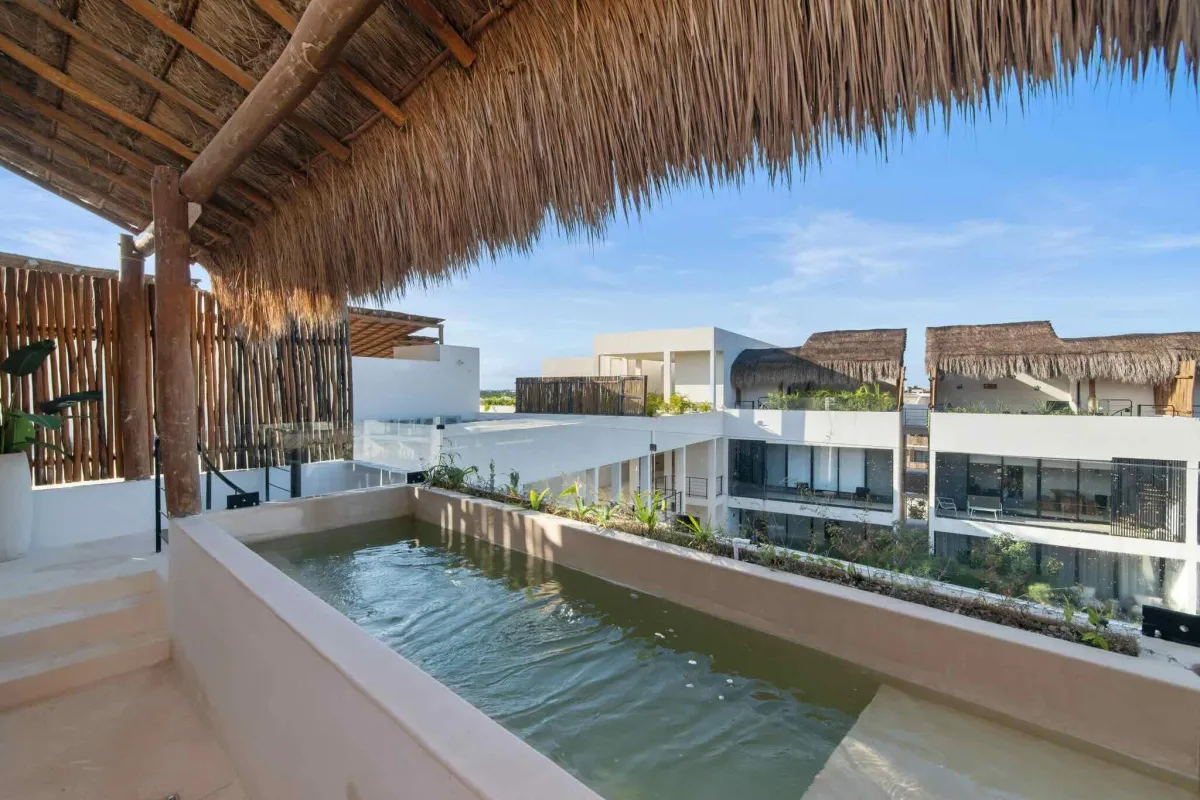 3-Bed Condo with Private Pool in Tulum, Mexico | Private Rooftop Deck Pool | Tropical Vacation Rentals Mexico 