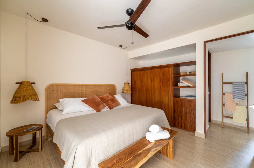 Two Bedroom Condo for 4 guests in Tulum, Mexico | Spacious Bedroom | Tropical Vacation Rentals Mexico