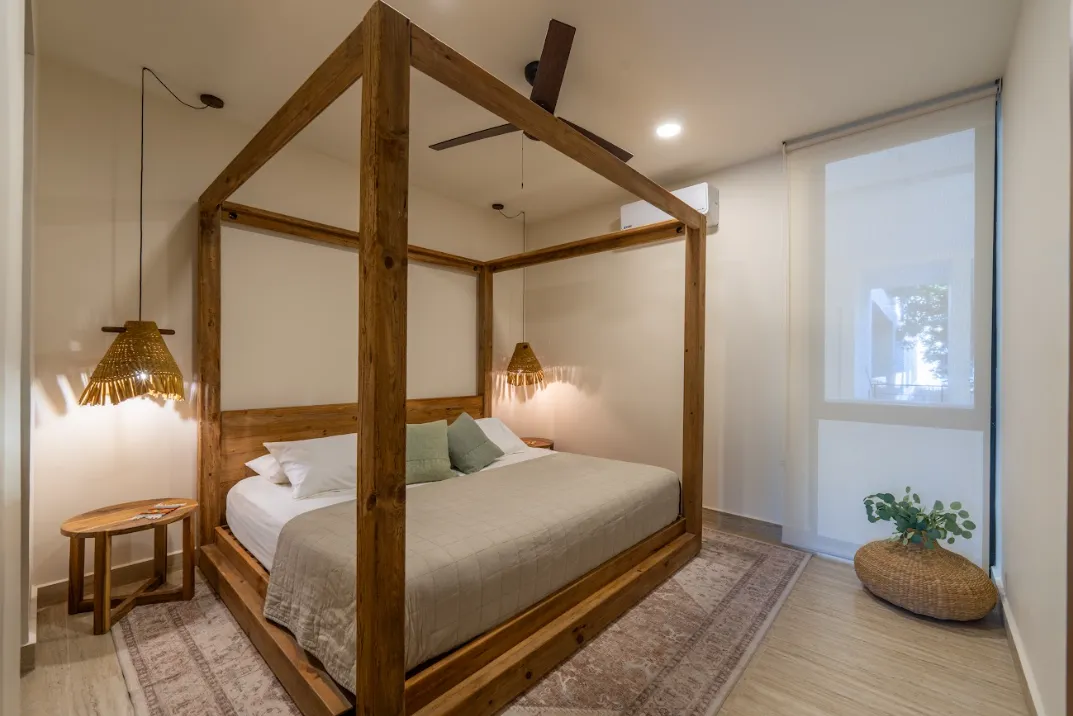 Two Bedroom Condo for 4 guests in Tulum, Mexico | King Size Bed | Tropical Vacation Rentals Mexico