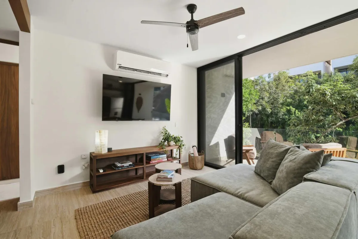 2-Bed Condo for 6 guests in Tulum, Mexico | Living Room | Tropical Vacation Rentals Mexico