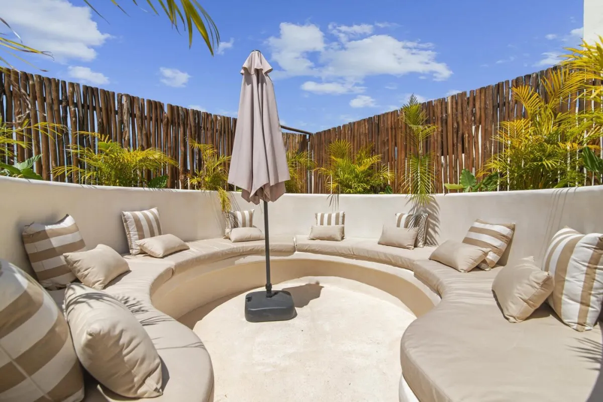 2-Bed Condo for 6 guests in Tulum, Mexico | Rooftop Lounge | Tropical Vacation Rentals Mexico