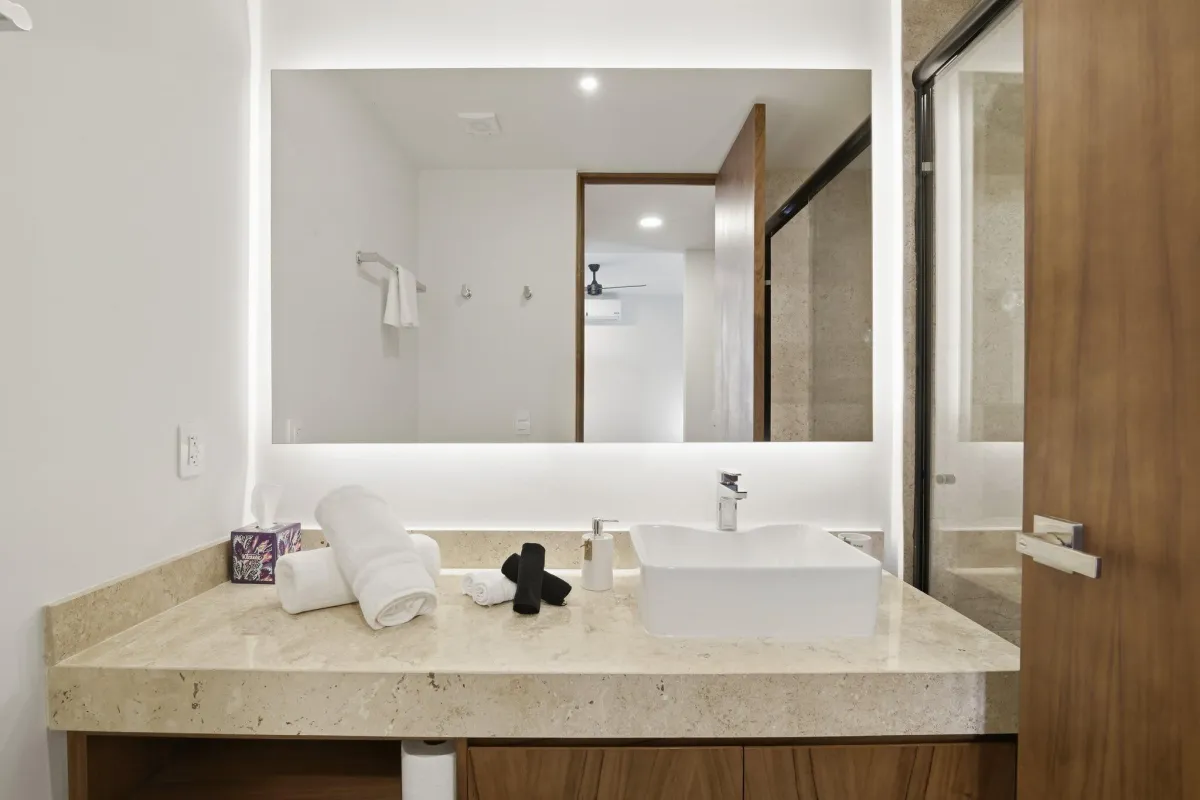 2-Bed Condo for 6 guests in Tulum, Mexico | Ensuite Bathroom | Tropical Vacation Rentals Mexico