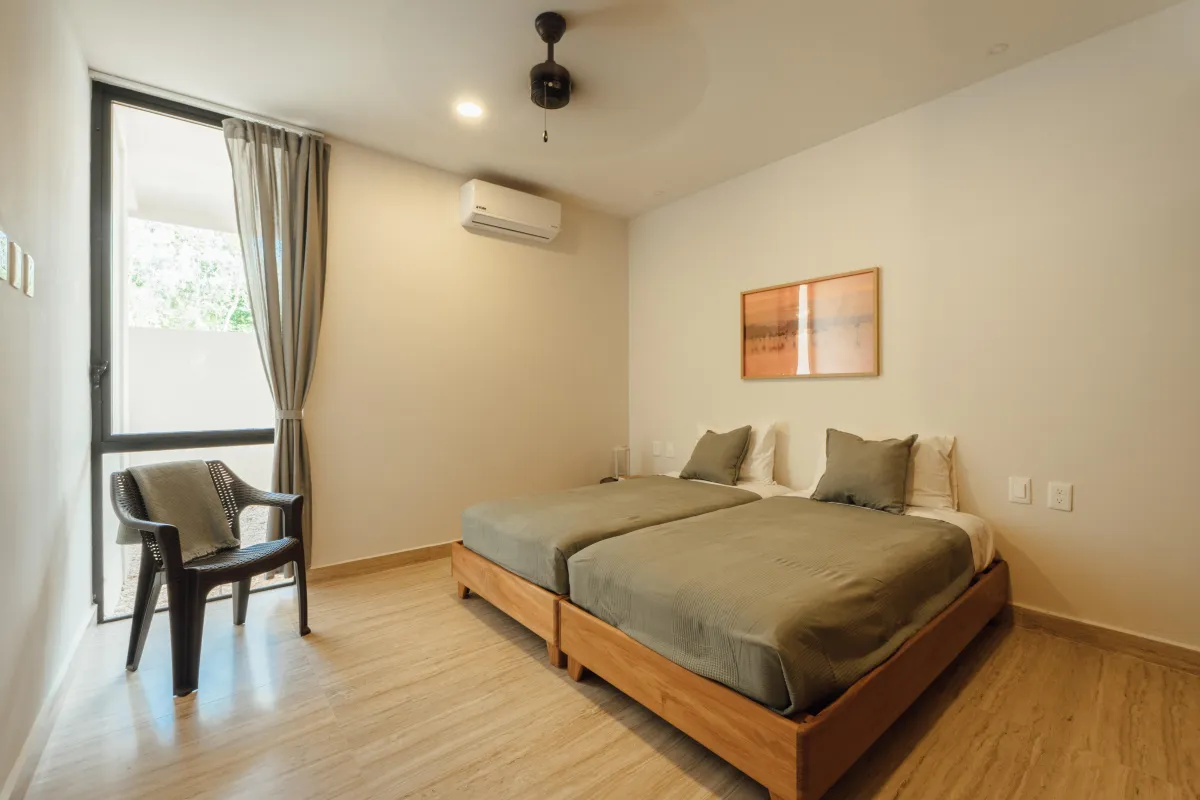 Two Bedroom Condo in Tulum, Mexico | Spacious Bedroom | Tropical Vacation Rentals Mexico