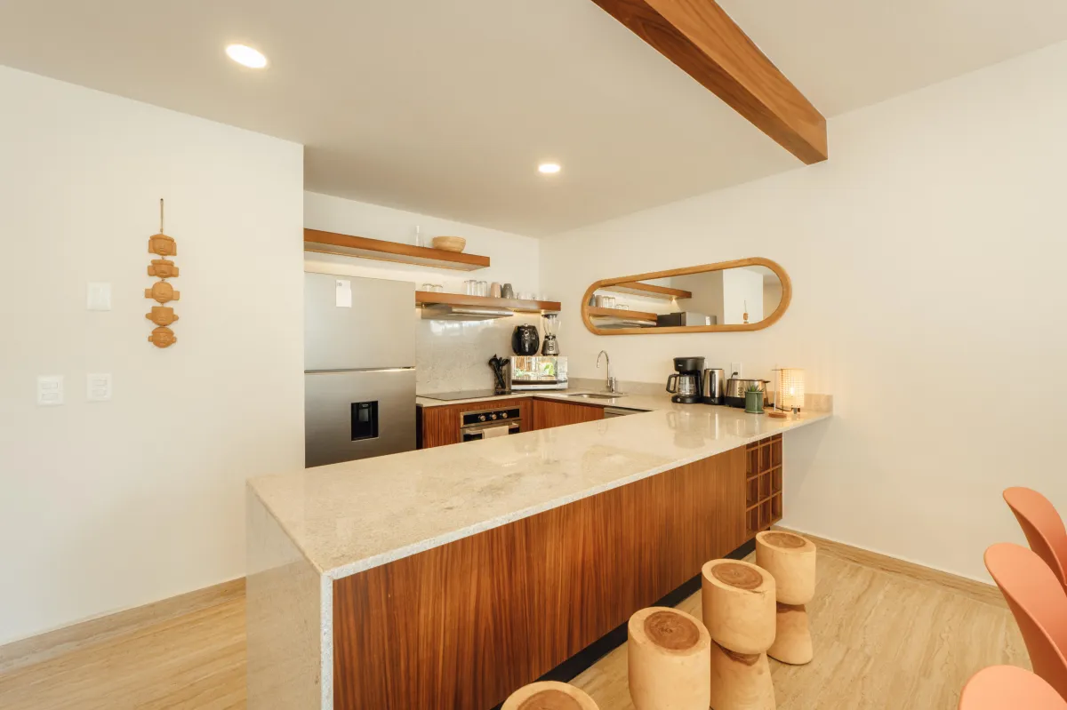 Two Bedroom Condo in Tulum, Mexico | Fully Equipped Kitchen | Tropical Vacation Rentals Mexico