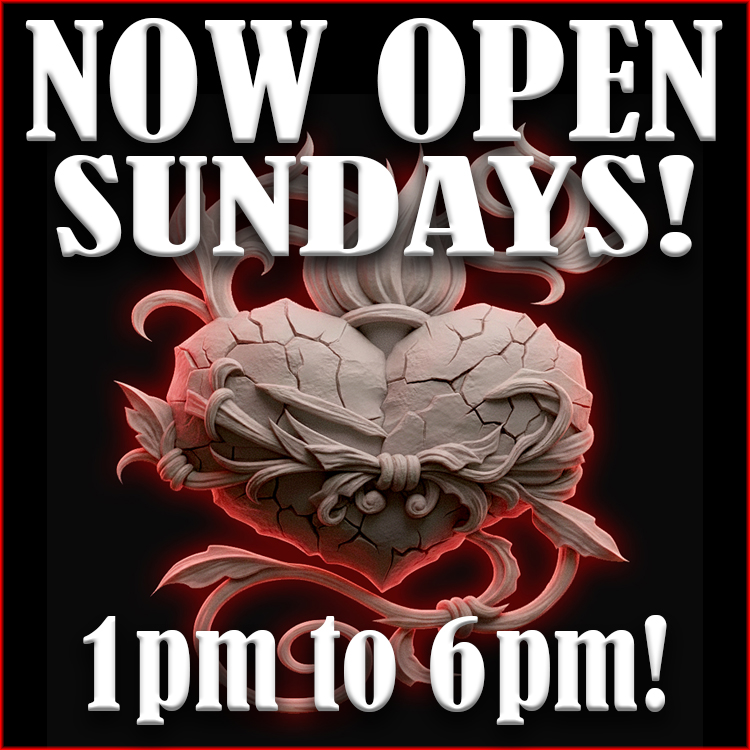 Now Open Sundays!