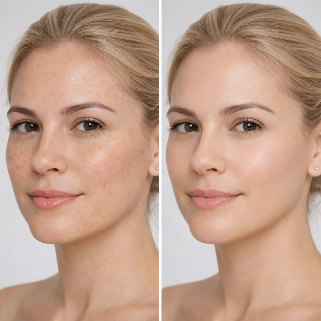 Woman receiving laser pigmentation treatment at Oasis Medical Clinic & Spa in McKinney, TX