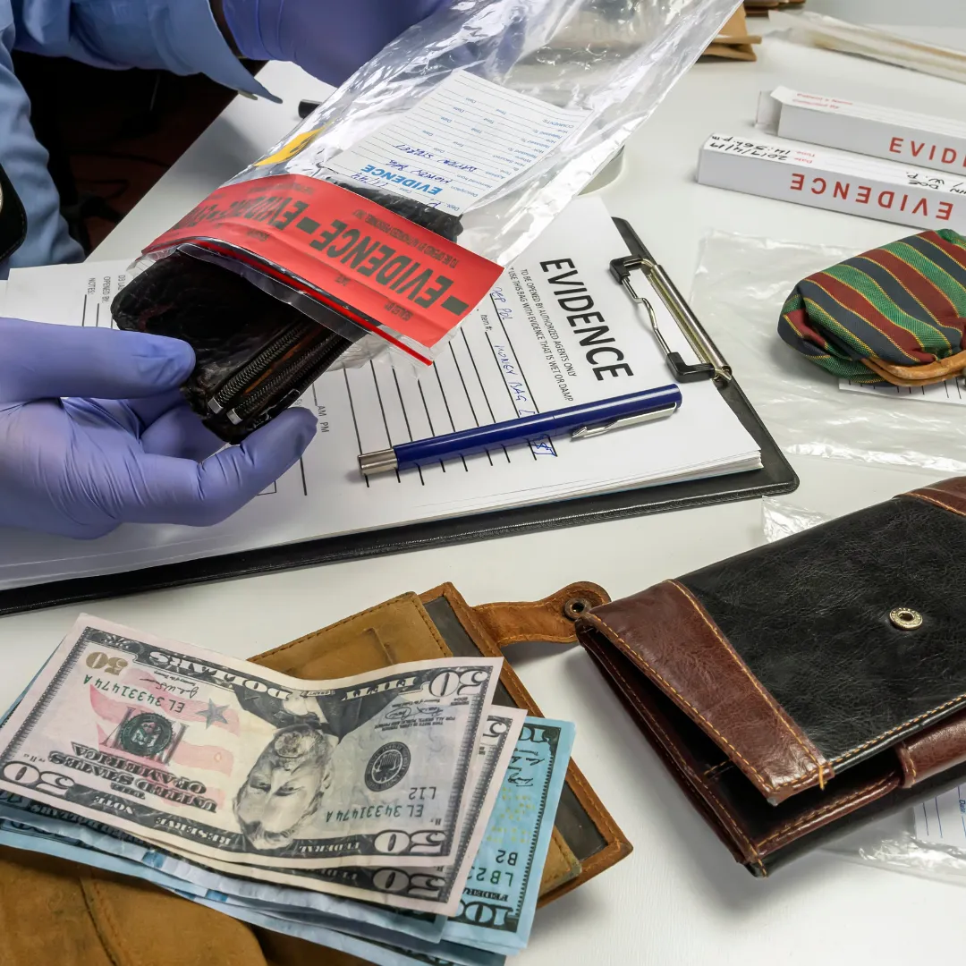 a parabellum's agent reviewing evidence devising a strategy