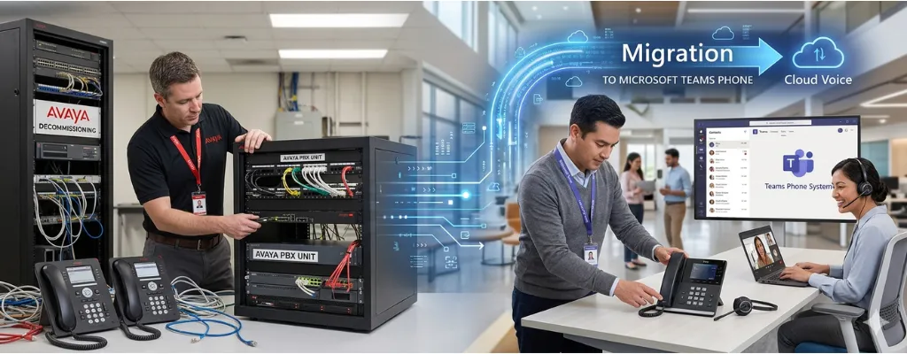 IT engineer transitioning Avaya phone system to Microsoft Teams Phone