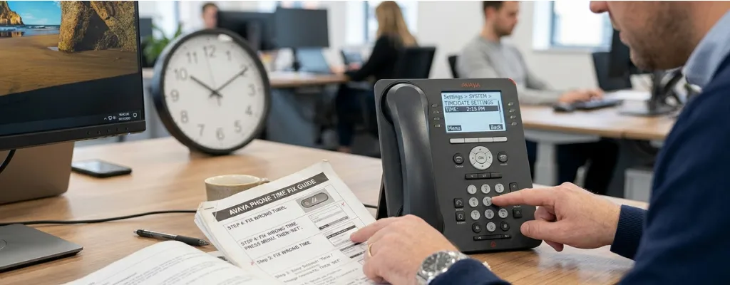 Troubleshooting time synchronization issues on Avaya phone