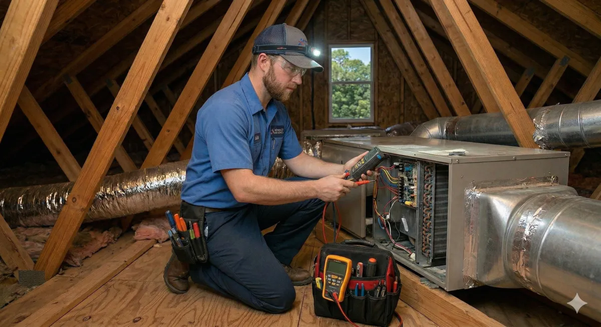 Line chart showing steady increase in HVAC leads over 90 days