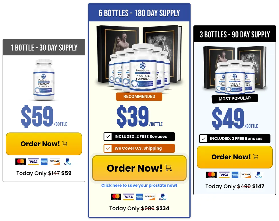 ProstaBiome Pricing Table