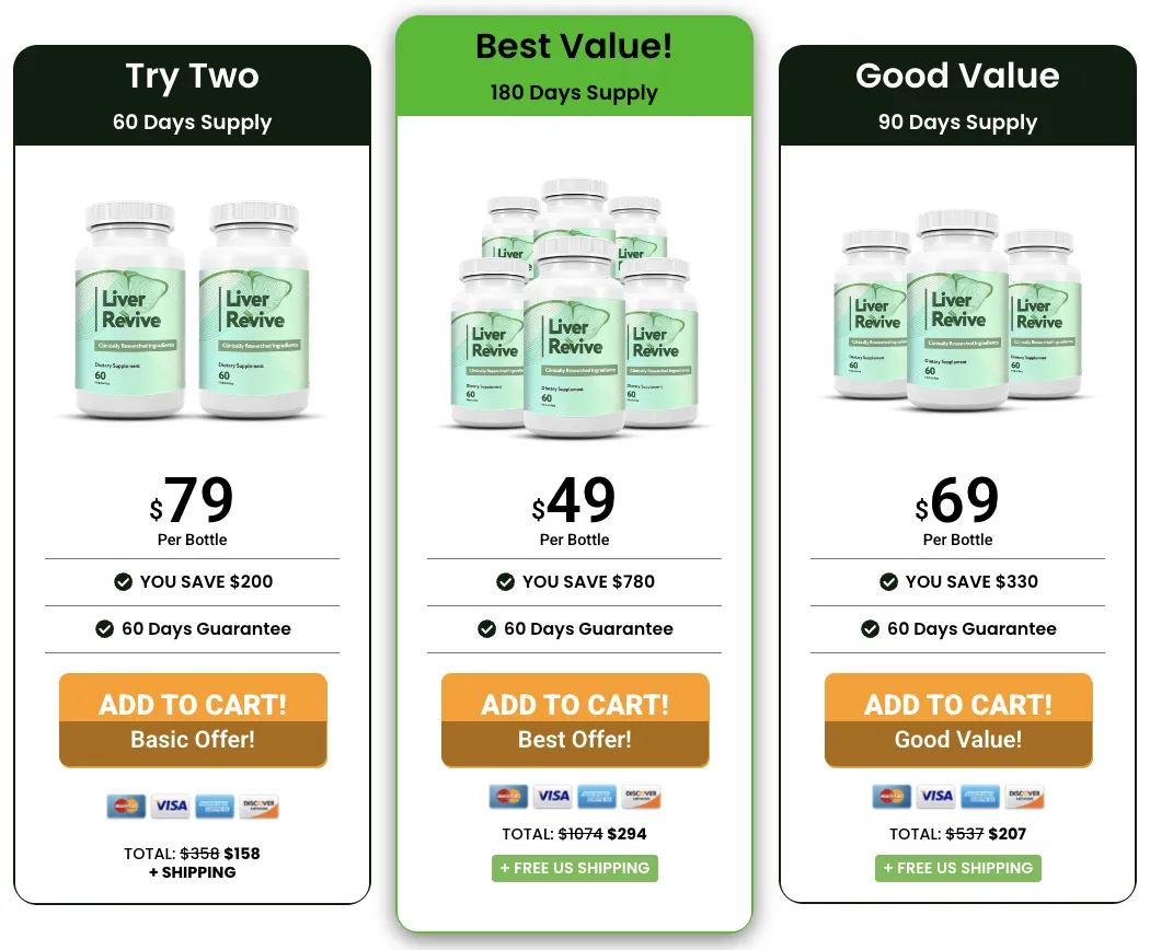 Liver Revive Pricing Table