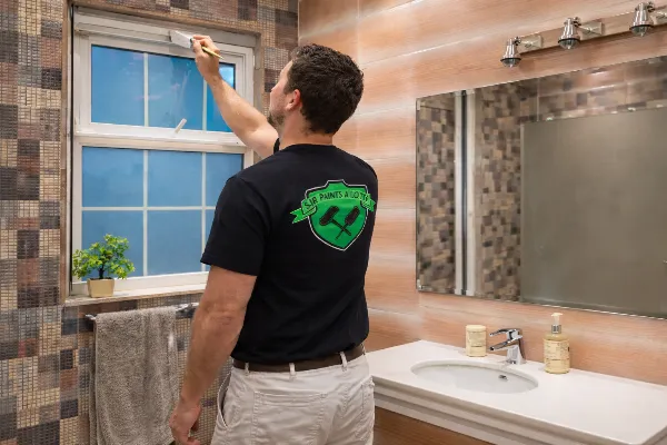 Moisture-resistant bathroom painting and mildew prevention for a Lane County home.