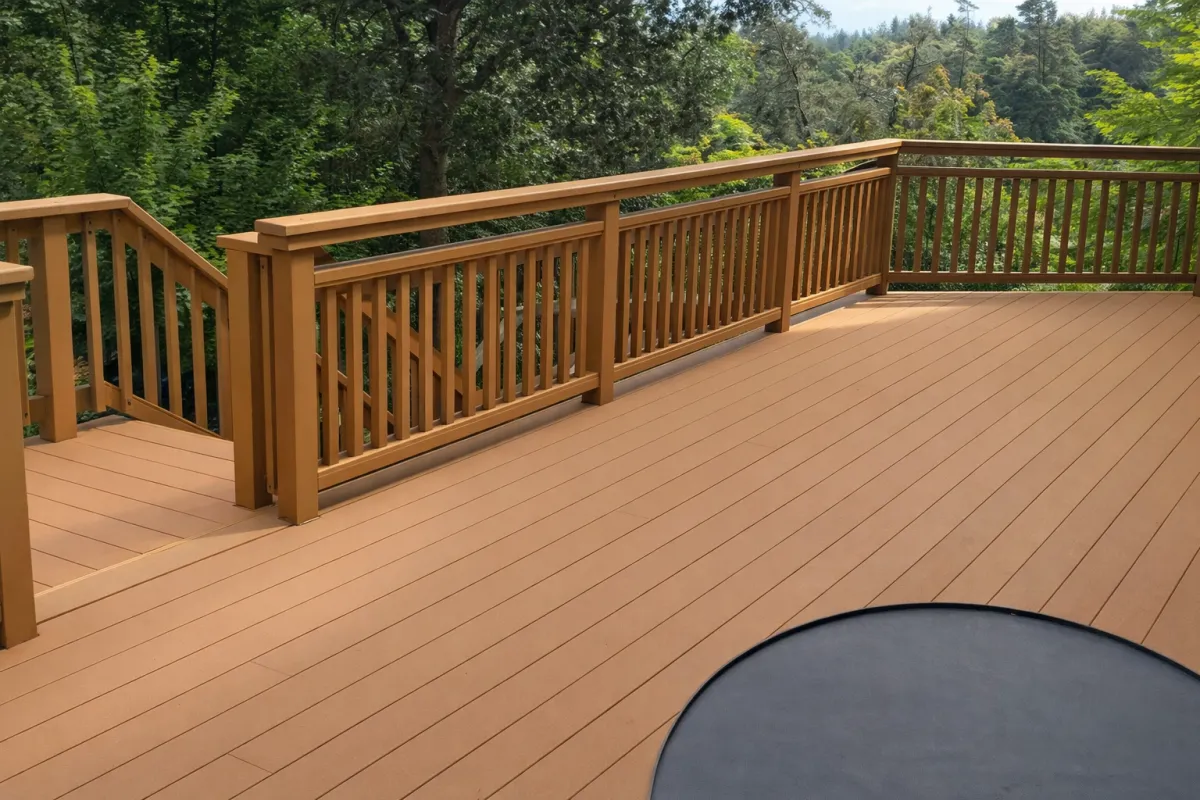 Deck staining and wood refinishing for Lane County homes.